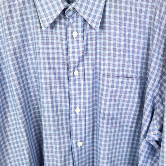 Vintage Christian Dior Monsieur Gingham Pattern Button Down 17 34-35 - Picture 4 of 6